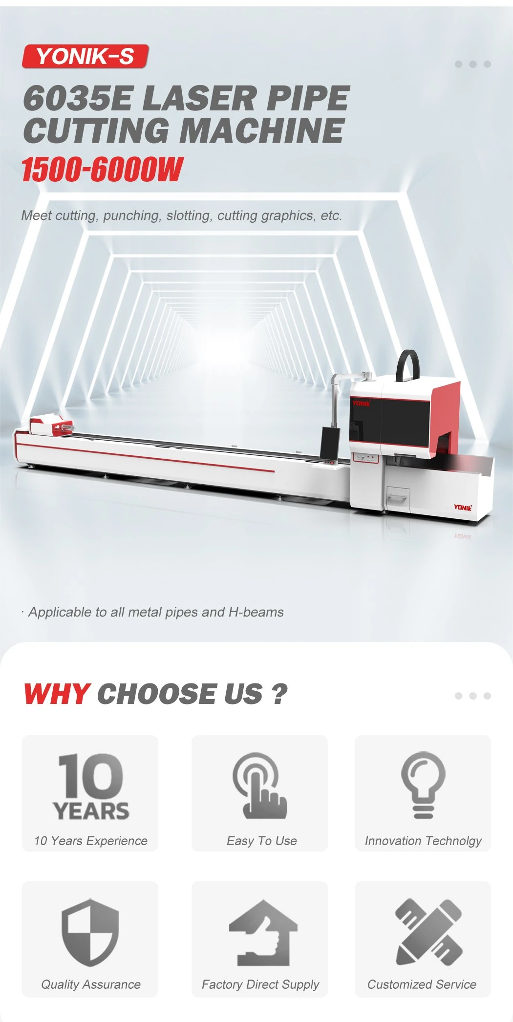 3m 6m 9m 12m Tube Pipe Fiber Laser Cutting Machine with Automatic Loading and Unloading