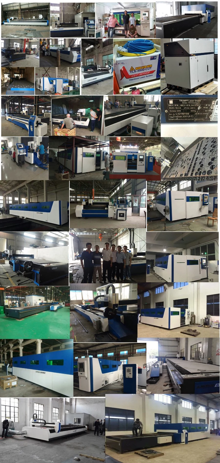 Industrial CNC Fiber Metal Laser Cutting Machine 1000W 1500W 2000W 3000W 4000W 6000W 8000W 10kw 12kw 15kw 20kw for Stainless Steel Carbon Aluminum Copper Iron