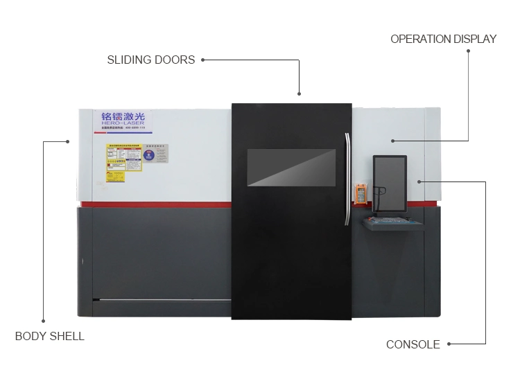 12kw 6000X2500mm CNC Fiber Laser Cutting Machine Aluminum Fencing Wall