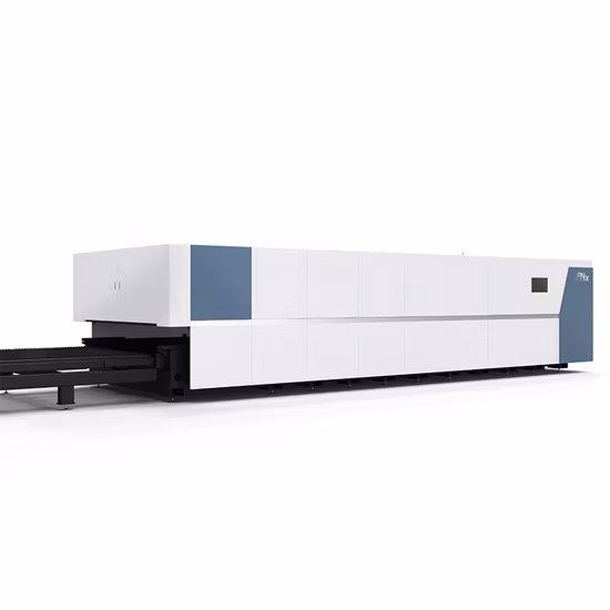 cortadora del laser de la fibra de la hoja de metal de 6kw 8kw 12kw con la cubierta de protección completa
